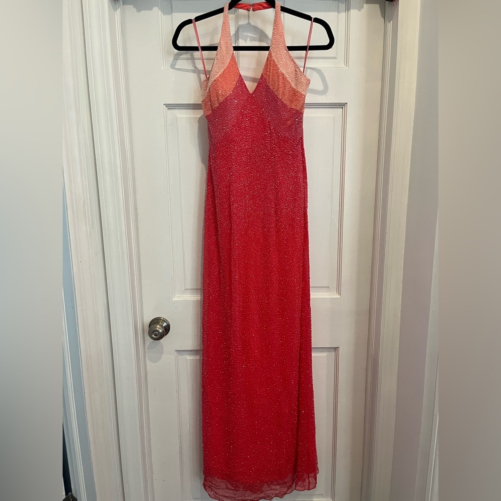 Jovani Pink Beaded Gown